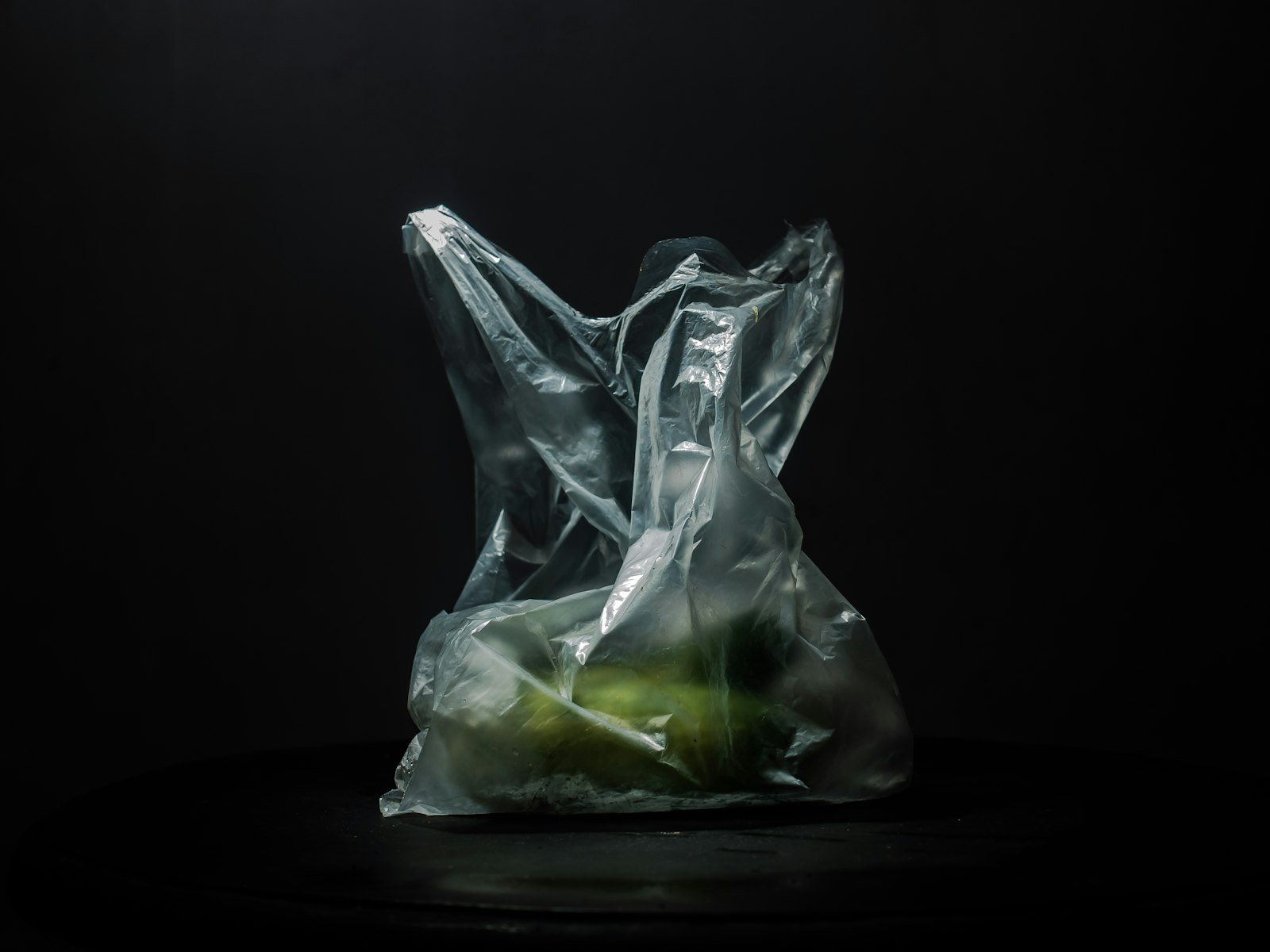 A thin plastic produce bag with fruit inside